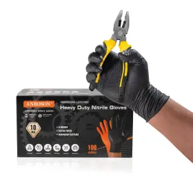 10MBK-100M-HZ2503 ANBOSON Mil Nitrile Gloves Diamond Grip Di