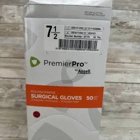 43175 ANSELL Premier Pro Polyisoprene Surgical Gloves Box