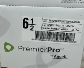 44165 ANSELL Premier Pro Latex Surgical Glove Sterile Box #2