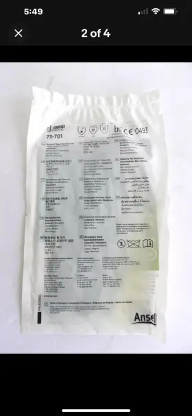 73-701 ANSELL Touchntuff Gloves Sterile Chemical Splash #2