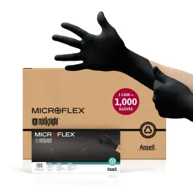 B0019S01MY ANSELL Microflex Midknight Nitrile Gloves Pack