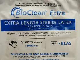 829910 ANSELL BIOCLEAN Sterile Latex Cleanroom Gloves #3