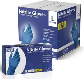 445014394340 AROCARE Nitrile Gloves Disposable Powder Latex #2
