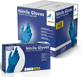 445014394340 AROCARE Nitrile Gloves Disposable Powder Latex