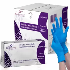 850057336030 AROCARE Nitrile Gloves Disposable Powder Latex #2