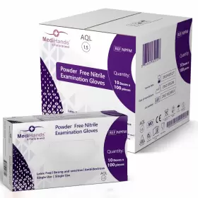 850057336054 AROCARE Nitrile Gloves Disposable Powder Latex