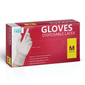 850026427370 AROPAW Disposable Latex Gloves Powder