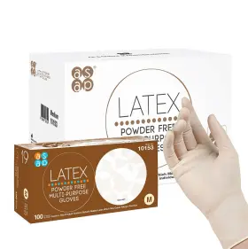 555890902985 Latex Powder Gloves Disposable Mil Natural