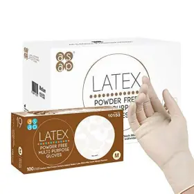 555890903005 Latex Powder Gloves Disposable Mil Natural