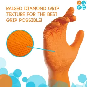 555890910041 Grip Nitrile Powder Gloves Raised Textu #2