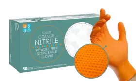 555890910065 Grip Nitrile Powder Gloves Raised