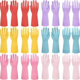 768556981128 ATZNZIK Rubber Cleaning Gloves Dishwashing