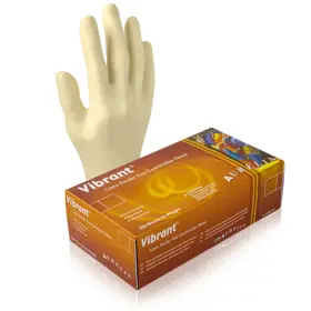 98225 AURELIA Latex Exam Gloves Vibrant Mil