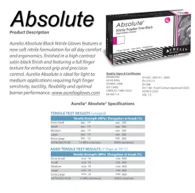 98995 AURELIA Nitrile Exam Gloves Disposable Latex Powder #2