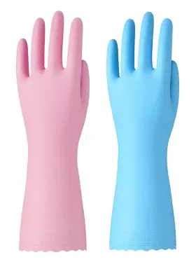774980588383 BAMLLUM Latex Cleaning Gloves Waterproof Pink