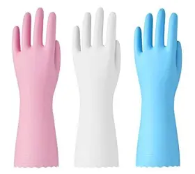 778112755117 BAMLLUM Rubber Cleaning Gloves Latex Kitchen