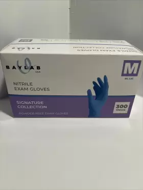 850025515849 BAYLAB Nitrile Exam Gloves Box Powder