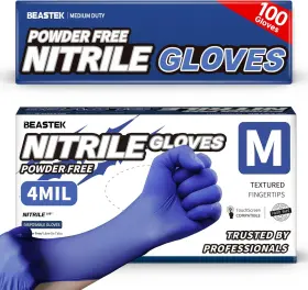 313049457491 BEASTEK Nitrile Exam Gloves Mil Powder Latex Coo