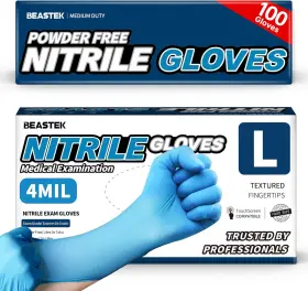 313101075014 BEASTEK Nitrile Exam Gloves Mil Disposable Latex