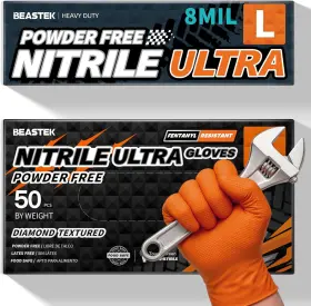 313110749777 BEASTEK Nitrile Disposable Gloves Latex Powder