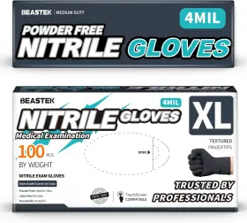 445023440410 BEASTEK Disposable Nitrile Exam Gloves Chemical