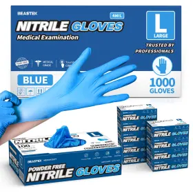 810160180142 BEASTEK Medical Nitrile Exam Gloves Mil Powder