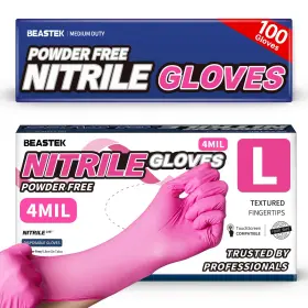 810160182054 BEASTEK Nitrile Exam Gloves Mil Powder Latex