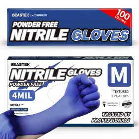 810160182108 BEASTEK Nitrile Exam Gloves Mil Powder Latex
