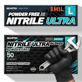 810160182276 BEASTEK Nitrile Disposable Gloves Mil Powder