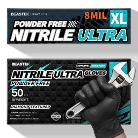 810160182283 BEASTEK Nitrile Disposable Gloves Mil Powder