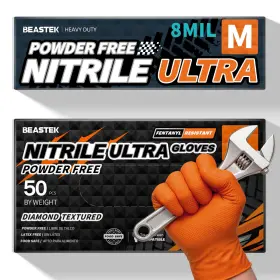 810160182344 BEASTEK Nitrile Disposable Gloves Mil Powder
