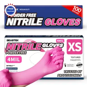 810160182498 BEASTEK Nitrile Exam Gloves Mil Powder Latex