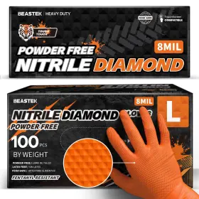 810160182535 BEASTEK Nitrile Disposable Gloves Latex Powder