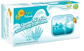 555793800005 BEESURE Naturals Glacier Nitrile Exam Gloves Mil