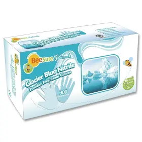 555793800012 BEESURE Naturals Glacier Nitrile Powder Exam Mil