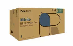 555793800470 BEESURE Nitrile Powder Exam Gloves Pack Strips