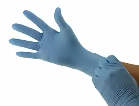 555793800500 BEESURE Nitrile Powder Exam Gloves Mil Pack #2