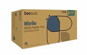 555793800500 BEESURE Nitrile Powder Exam Gloves Mil Pack