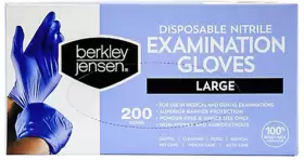 MD-1P-200 BERKLEY JENSEN Disposable Nitrile Gloves Exam #3
