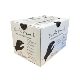 721573000654 BLACK PEARL Latex Examination Gloves Xlarge