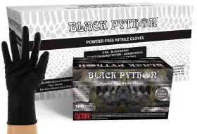 2NZ914-729 BLACK PYTHON Mil Nitrile Disposable Gloves Latex