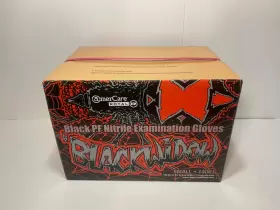 14001 BLACK WIDOW Powder Nitril Examination Gloves