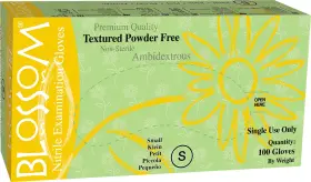 498X-N-PF BLOSSOM Nitrile Medical Examination Gloves Avocado