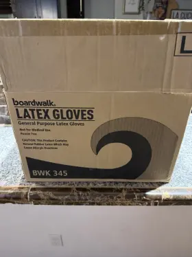 345LBX BOARDWALK Latex Gloves Powder Bwk