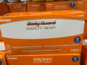 1334839 BODY GUARD Nitrile Disposable Exam Gloves Box