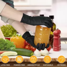 977077820210 BORJE Nitrile Disposable Gloves Mil Medical Exam #2