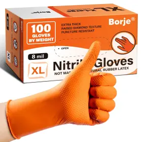 BRG-10504 BORJE Mil Nitrile Disposable Gloves Mechanic