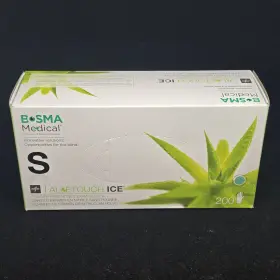 244W BOSMA MEDICAL Aloetouch Powder Nitrile Exam Gloves