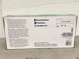 15671 BOSS Disposable Latex Gloves Powder Rolled Cuff #2