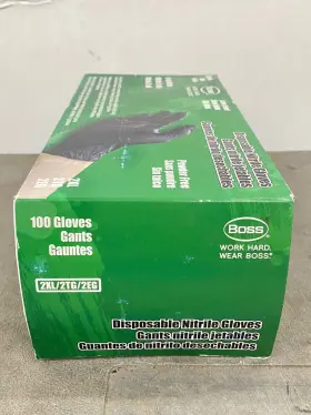 15671 BOSS Disposable Latex Gloves Powder Rolled Cuff #3